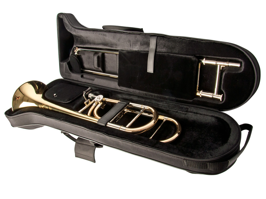 Manchester Brass Professional Tenor Trombone with Red Brass Bell