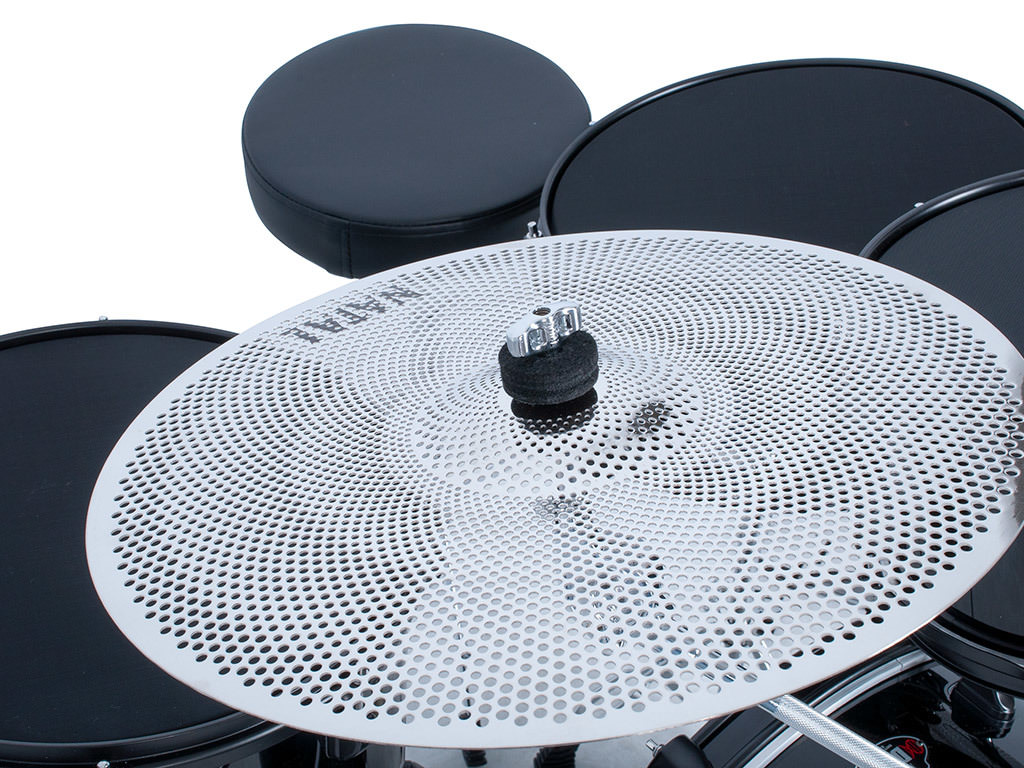 NATAL DNA STEALTH KIT – Akustisches Schlagzeug-Set 4-teilig, Inkl. Mesh-Felle & Silent-Becken