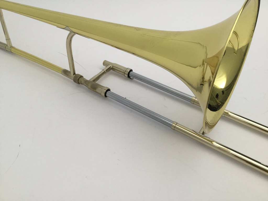 Gebruikte Tenor Trombone King 2B (2102), .481/.491 dual bore, lak kopen