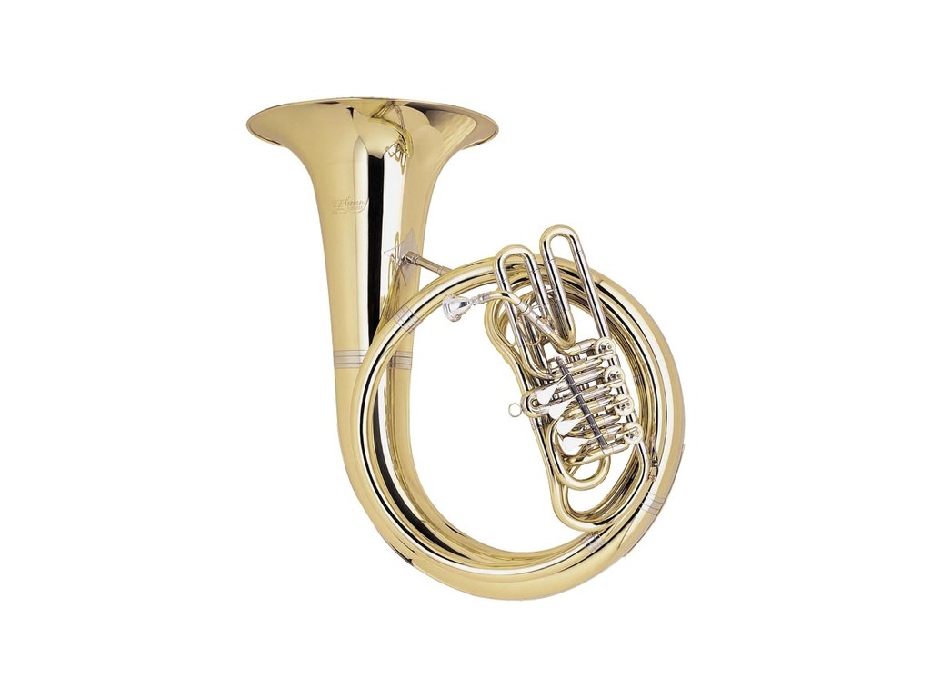 Tuba Bb Cerveny CHL 6314, helikon Model, 4 cilinder
