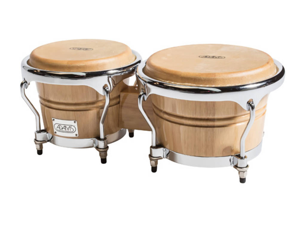 Bongo LP 200XFBK, Fiberglass, Comfort Curve II Rims, size 7 1/4"+ 8 5/8", Natural Rawhide Heads
