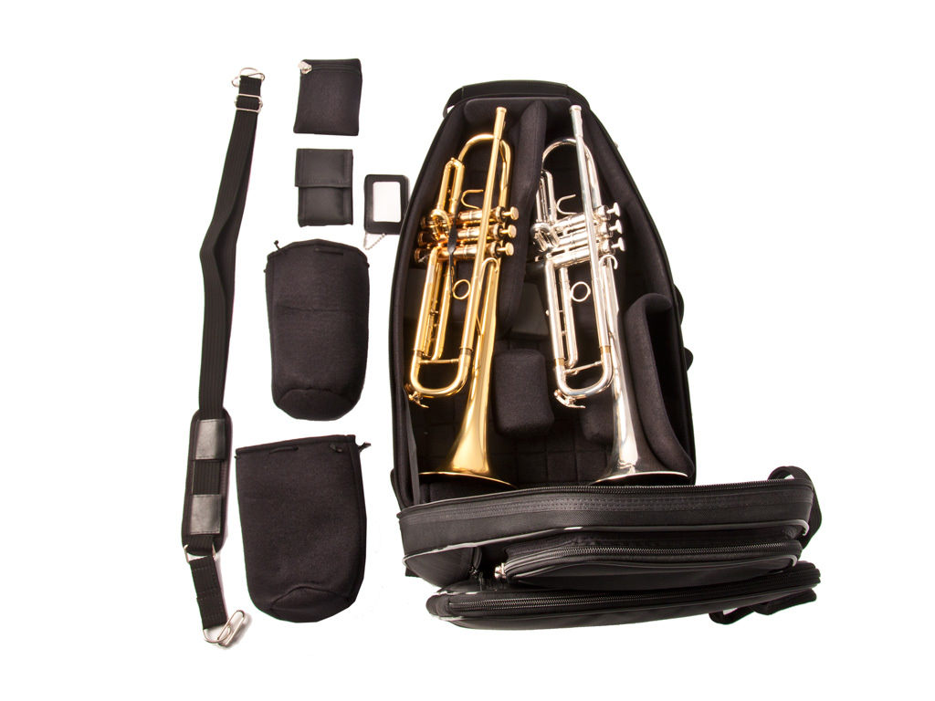 Etui Trumpet Marcus Bonna MB, flight case for two Trumpets, Black