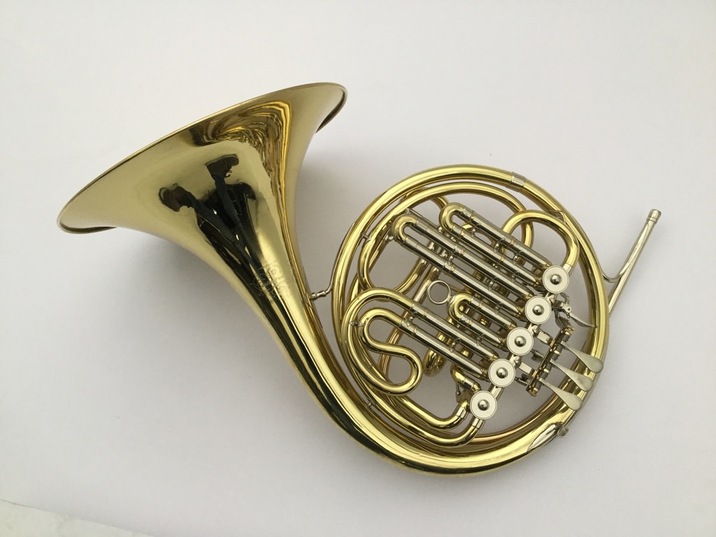 Pre owned French Horn, single, Brass, Laquered Miraphone incl.koffer